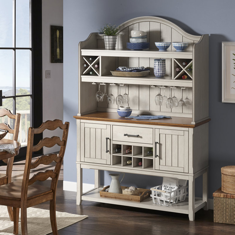 Kingstown Home Raber 51'' Solid Wood Sideboard with Bar Hutch & Reviews